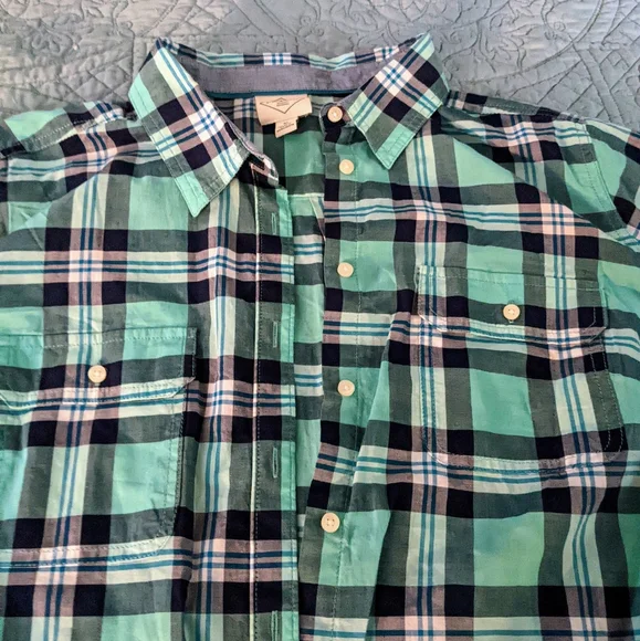 St. John's Bay Plaid Long Sleeve Button-Down Shirt - Picture 3 of 5